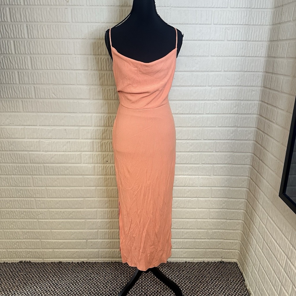 Hello Molly WHATS HAPPENING MIDI DRESS Orange Sz 6 Bodycon Formal Wedding Guest